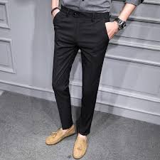 Check Trousers Men Full Length Vintage Plaid Men Suit Trousers Work Office Men Dress Pant Slim Fit Business Casual Pant Formal Trousers For Men Slim Fit Dress Pants Mens Dress Pants