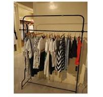 Customized Black Clothes Display Stand Rack Store Fixture Hanging Shop  Fitting