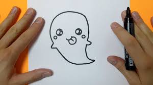 How To Draw A Cute Ghost Halloween Youtube Halloween Cute Ghost Step By Step Drawing