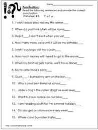 Question Exclamation Or Period Worksheet 5 Worksheets Punctuation Worksheets Punctuation Activities Reading Comprehension Worksheets