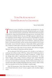 Http Tdk Gov Tr Wp Content Uploads 2018 09 15 Necl C3 A2 Yal C3 87iner T C3 Bcrk Dil Kurumunun Yaz C4 B1m K C4 B1lavuzu E2 80 99na Eklemeler Pdf