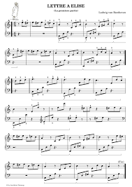 Atelier de mise en scène & fleuriste événementiel. Piano Gnu Lettre A Elise Premiere Partie Chansons Piano Partition Accordeon Partition Piano Gratuite