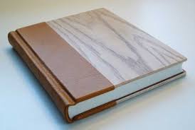 Hand Made Book Bound In Leather And Wood Book Binding Diy Handmade Book Handmade Books