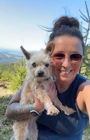 Hiking with blind dog