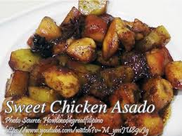 Sweet Chicken Asado With Potatoes Panlasang Pinoy Meaty Recipes Recipe Sweet Chicken Chicken Asado Recipe Chicken