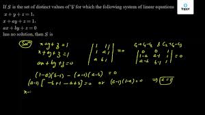 Consistency Of Pair Of Linear Equations In Two Variables Types Examples
