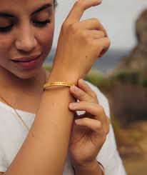 18k Real Gold Couples Cuff Bracelets Set of 2- Message Bracelets for Long  Distance Couples Matching Bracelets for Couples Bracelets Set Gift