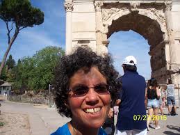 debra selfie arch roman forum rome