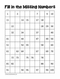 Unbiased 100 Chart Missing Numbers Worksheet Hundreds Chart