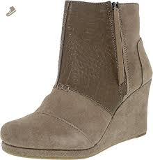 Toms Womens Desert Wedge High Taupe Suede Croc Emboss Ankle High Suede Boot 7 5m Toms Sneakers For Women Amazon Partne High Ankle Boots Boots Crocs Boots