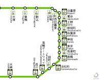 田町駅周辺の路線図の画像