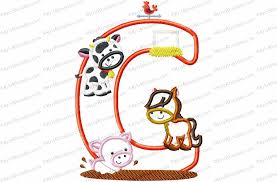 A wide variety of letter embroidery patterns options are available to you, such as feature, fabric type, and technics. Letter C Farm Animal Applique Embroidery Design Kris Rhoades