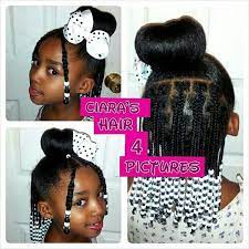 Picturr Day Hair Do Box Braids With Beads And Bun Donut On Top With Bow And Braid Bangs Natural Hairstyles For Kids Ciara Hair Kids Hairstyles