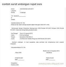 Salam sejahtera untuk kita semua, semoga kita selalu. Contoh Surat Dinas Undangan Rapat Osis
