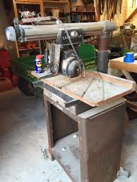Setting Up A Radial Arm Saw Radial Arm Saw Radial Arm Saw Table Garage Workshop Layout