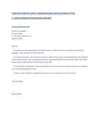 A cover letter, on the other hand, provides the . Contoh Contoh Surat Lamaran Kerja Application