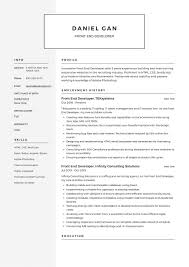 Find resume samples designed by hr professionals. Front End Developer Resume Sample Of Front End Developer Resume Example Free Templates