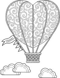 Hot air balloon adult coloring book. Hot Air Balloon Adult Coloring Page Stock Illustration Illustration Of Imaginary Ornament 79777965