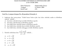Contoh Soal Ujian Mandiri