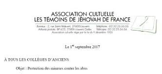 Essayez un profil premium gratuitement pendant un mois. Pedophilie Chez Les Temoins De Jehovah Cette Lettre Aux Anciens Va T Elle Ameliorer Les Choses Jw Verite Org
