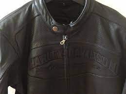 Men S Leather Harley Davidson Perforated Leather Embossed Jacket Fashion Clothing Shoes Accessories Activewear Hoodie Leather Jacket Leather Riding Jacket