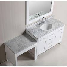 Enjoy free shipping on most stuff, even big stuff. Design Element London 48 In W X 22 In D Vanity In White With Marble Vanity Top In Carrara White Mirror And Makeup Table Dec076c W Mut W The Home Depot