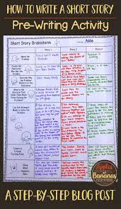 Short Story Pre Writing And Brainstorm Activity Writing Lessons Elementary Writing Teaching Creative Writing
