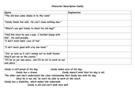 Curley's primary character trait is insecurity. Character Description Quotes Of Mice And Men 90 Quotes