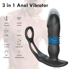 Thrusting Anal Dildo | 7 Vibrating Modes with Cockring - Mr. Dildo