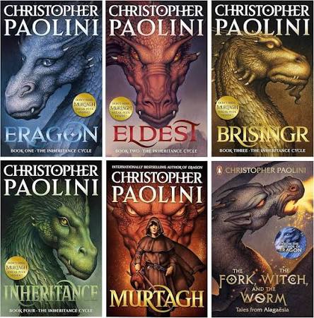 Amazon.com: Inheritance Cycle 6 Books Collection (Eragon, Eldest, Brisingr,  Inheritance, Murtagh & The Fork, the Witch, and the Worm): 9780173076880:  Christopher Paolini: Books