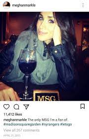 Meghan With One Of Her Favourite Treats Red Wine Meghan Markle Instagram The Tig Meghan Markle Meghan Markle