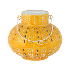 Windlicht Cera Keramik Auf Den Ersten Blick Konnte Man Meinen Dass Es Sich Bei Diesem Windlicht Um Eine Keramikkuge Metall Laterne Laterne Garten Und Orientalische Lampen