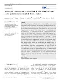 pdf antibiotics and lactation an overview of relative