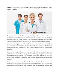 Mbbs In Europe And Get The Best Benefits Of Studying Medical Studies In The Foreign Country By Seedmbbs Issuu