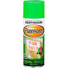 Rust Oleum Specialty Fluorescent Green Spray Paint 11 Oz Walmart Com Walmart Com