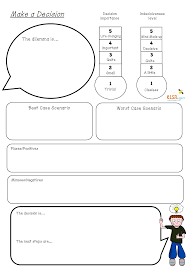A Worksheet To Help A Child Or Even You To Make A Decision Download Make A Decision In 2020 Decision Making Activities Counseling Kids High School Art Lesson Plans