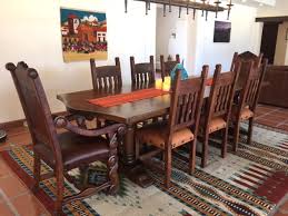 The Mesa Santa Fe Table Silla San Felipe Chairs And Silla Hoja Chairs Are The Perfect Additions To This Aut Spanish Style Furniture Furniture Custom Furniture