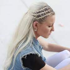 Coiffure Avec Tresse Cheveux Mi Long Peinados Poco Cabello Peinados Cabello Corto Peinados