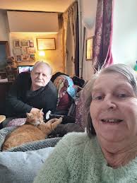 Having some Sunday morning cuddles with mummy, and it looks like we've got  another lovely day. Mummy's says there's no roast today apparently she's  having something called salad sounds disgusting, but on