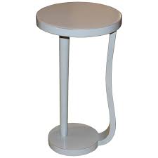 Round Gray Cocktail Table at 1stDibs