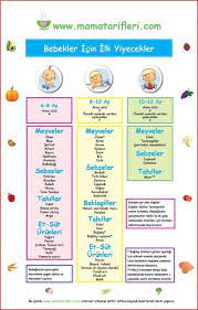 bebegimin ilk yilinda hangi yiyecekleri ne zaman verecegim mama tarifler bebegimin hangi ilk mama n kids nutrition baby food recipes baby feeding