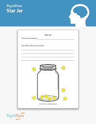Star Jar Worksheet Therapy Worksheets Child Therapy Coping Skills