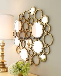 Shop for large round wall decor online at target. Neiman Marcus Metal Gold Mirror Ring Circles Wall Art Modern Horchow Large Gold Mirror Wall Circle Wall Art Mirror Wall Art