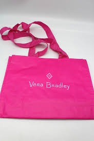 Vera Bradley Bright Hot Pink Reusable Tote Shopping Bag (10x8x4)