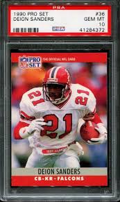 Deion sanders prices (football cards 1990 topps) are updated daily for each source listed above. Auction Prices Realized Football Cards 1990 Pro Set Deion Sanders