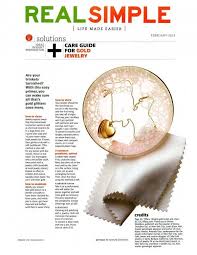 Real Simple Magazine Article On Gold Jewelry Cleaning With Calla Gold Gold Jewelry Real Simple Magazine Clean Gold Jewelry