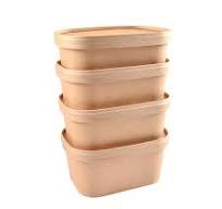 [Hot Item] Eco-Friendly Disposable OEM ODM Take Away Rectangular Paper Bowl  Square Salad Snack Box Container