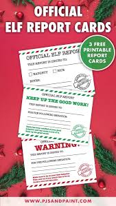 I wish i had gotten one of these when i was a kid! Official Elf Report Free Printable Elf Report Cards Pjs And Paint