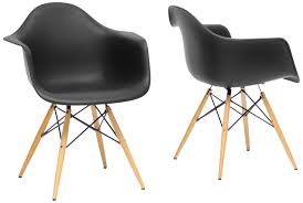 Amazon Com Baxton Studio Pascal Plastic Mid Century Modern Shell Chair Black Set O Affordable Modern Furniture Midcentury Modern Dining Chairs Modern Chairs