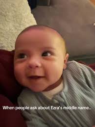 Grandad Jeffrey 💙 #3months #middlename #baby #grandad #thinkofyou #family  #happybaby #newborn #ezra #jeffrey #mygrandad